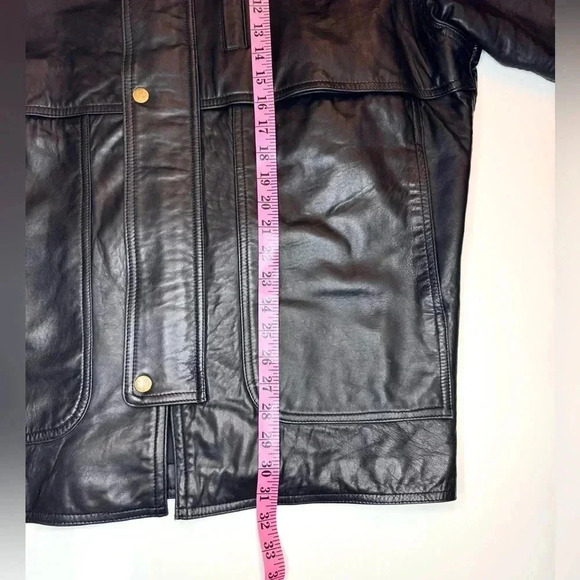 Jhane Barnes Men’s Vintage Leather Jacket Size- 38 - Picture 4 of 14